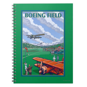 Cuaderno Poster del viaje del vintage del campo de Boeing