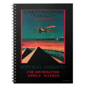 Cuaderno Poster del vintage del aire de El Cairo - de