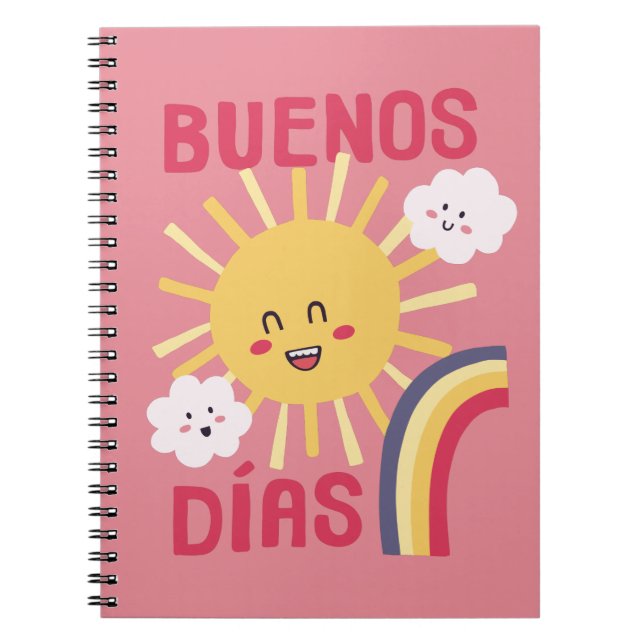 Cuaderno Poster español de arte de guardería feliz Sun (Frente)