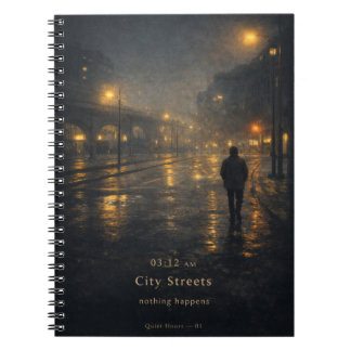Cuaderno Póster Estético de Calles de la Ciudad a las 03:12