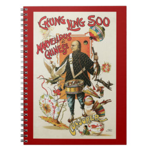 Cuaderno Póster Mágico Antiguo, Mago Chung Ling Soo