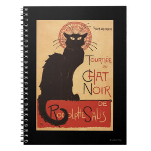 Cuaderno Poster Noir del promo del gato negro de la