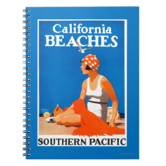 Cuaderno Poster promocional de playas de California