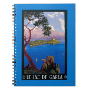 Cuaderno Poster promocional de viajes en el lago Garda