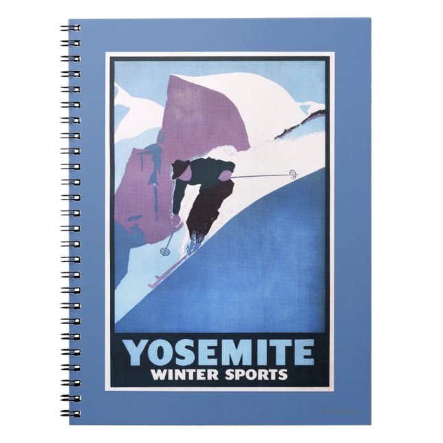 Cuaderno Poster promocional del esquí de invierno (Frente)