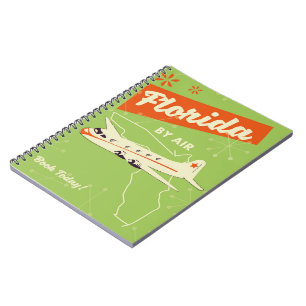 Cuaderno Poster retro del estado de Florida.