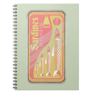 Cuaderno Poster Retro Sardines