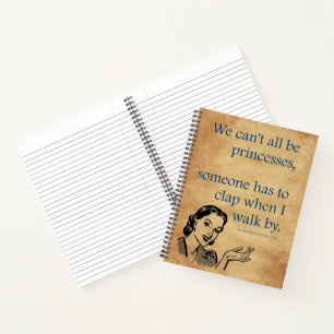 Cuaderno Póster retro vintage de princesas de SlipperyJoe's