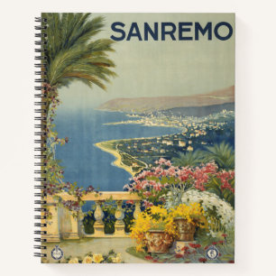 Cuaderno Poster Viajero De San Remo Desde Una Terraza