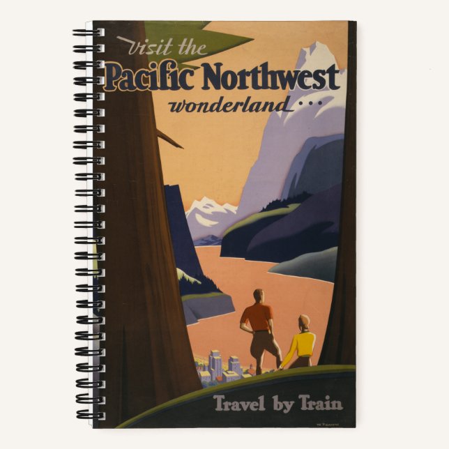 Cuaderno Poster Viajero Viejo Viajero Mirando Las Montañas (Anverso)