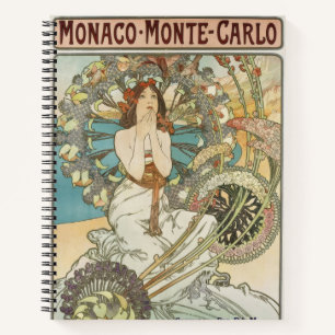 Cuaderno Póster Vintage de Mont-Carlo de Alphonse Mucha 
