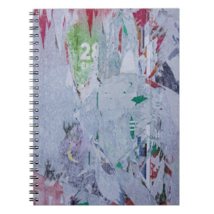 Cuaderno Posters viejos invierno lucen verde blanco gris ro