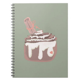 Cuaderno Postre de Bollo de Canela Arte Dibujado a Mano