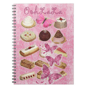 Cuaderno postre francés de la torta de las galletas de los