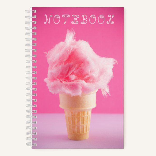 Cuaderno Postre rosa de cucharadita de algodón con cono (Anverso)