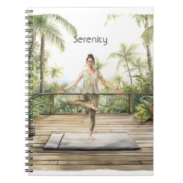 Cuaderno Postura de Yoga de Meditación Serenidad