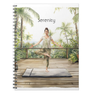 Cuaderno Postura de Yoga de Meditación Serenidad
