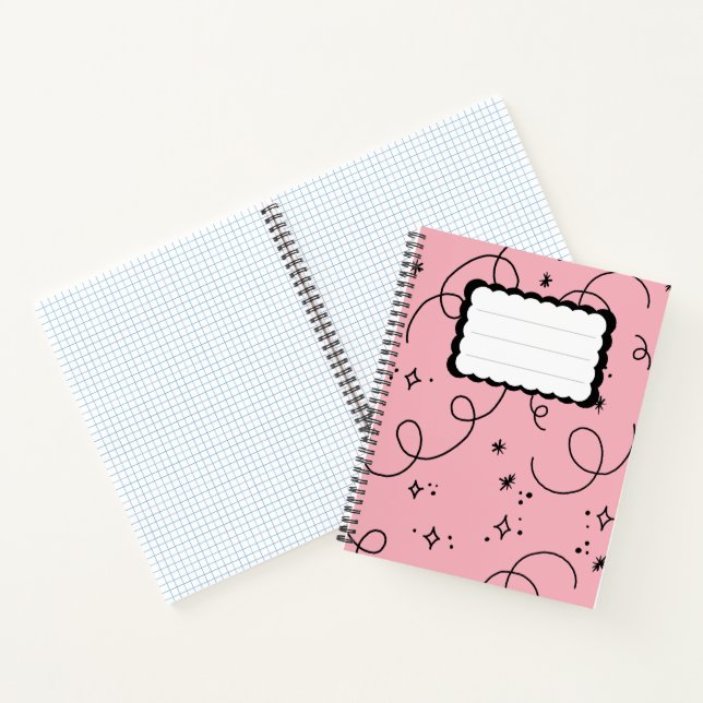Cuaderno Potenciado por portátil rosa (Interior)