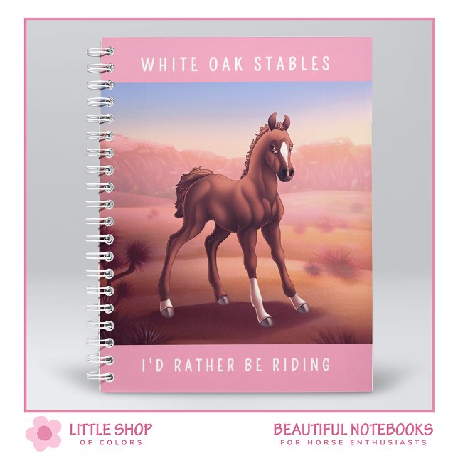 Cuaderno Potro castaño marrón personalizable (Subido por el creador)