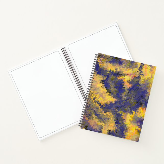 Cuaderno Pour acrílica, bronce, oro, negro, cristales / (Interior)