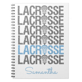 Cuaderno Powder Blue Distressed Lacrosse Word