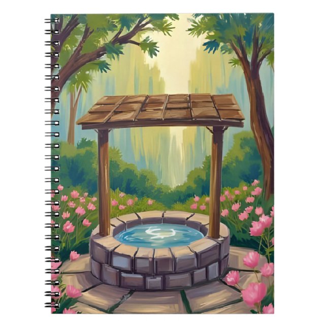 Cuaderno Pozo de los Deseos Mágico Floral Bosque (Frente)