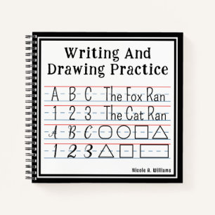 Cuaderno Práctica De Escritura Y Dibujo En Black Square