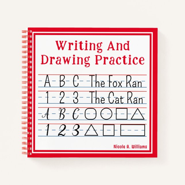 Cuaderno Práctica De Escritura Y Dibujo En La Plaza Roja (Anverso)