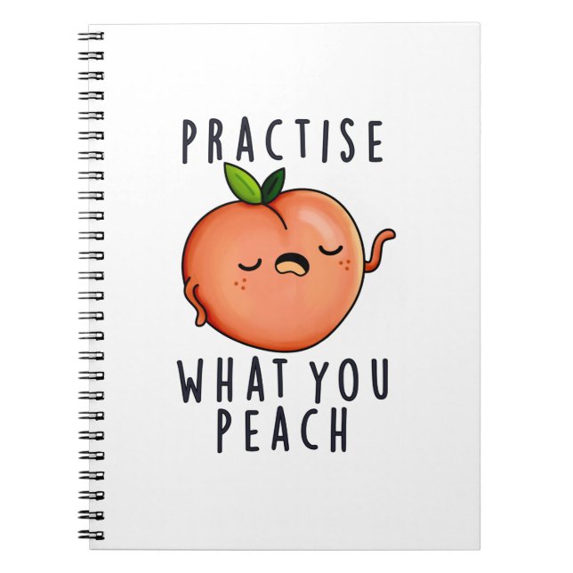Cuaderno Practica lo que Predicas Fruta Divertida Pun Posit (Frente)