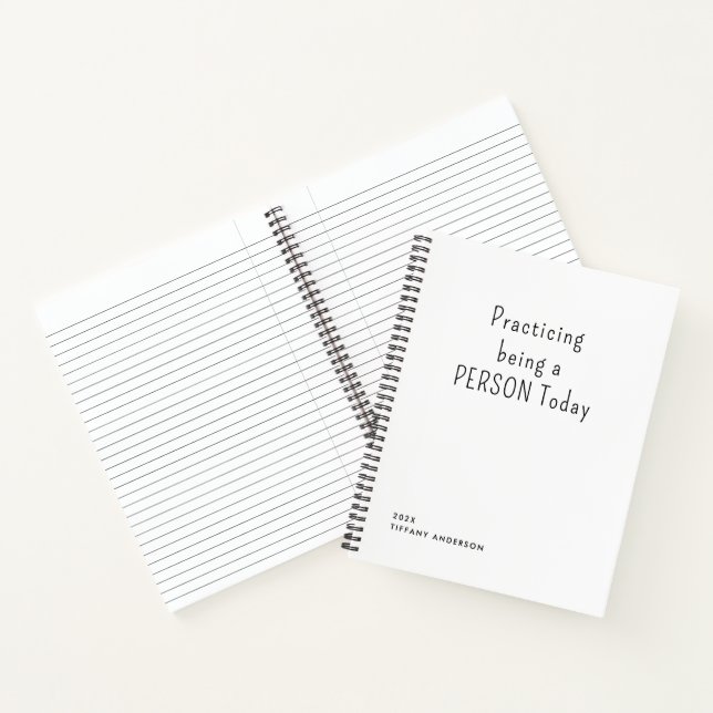 Cuaderno Practicar ser una persona Regalos divertidos para  (Interior)