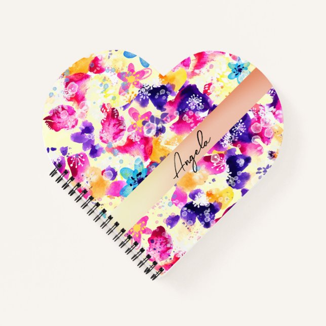 Cuaderno Pradera de flores silvestres shabby (Anverso)