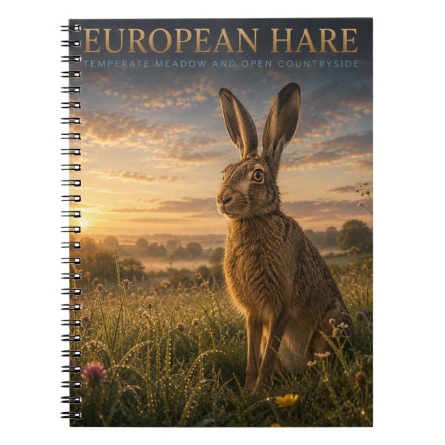 Cuaderno Pradera de liebre europea ANIMALES (Frente)