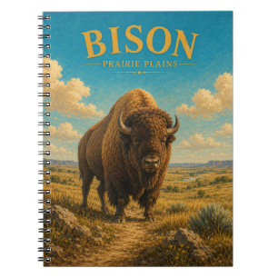 Cuaderno Pradera de llanuras de bisontes Watercolor GeoSaga