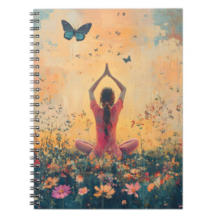 Cuaderno Pradera del Atardecer Meditación con Mariposas (1)