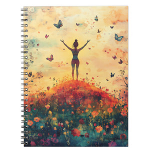 Cuaderno Pradera del Atardecer Meditación con Mariposas (4)