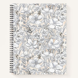 Cuaderno Pradera floral esbozada