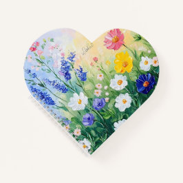 Cuaderno Prado de hermosas flores silvestres 