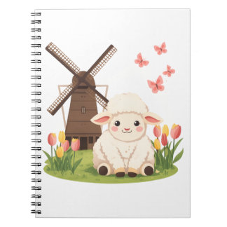 Cuaderno Prado de molino de viento ovejas