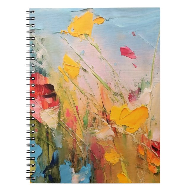 Cuaderno Prado de Verano – Flores Silvestres Abstractas Exp (Frente)