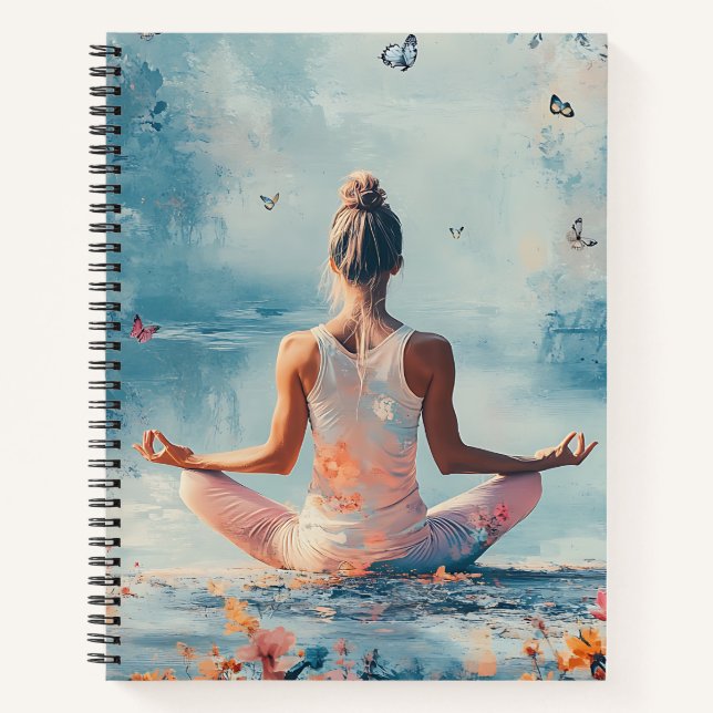 Cuaderno Prado del Atardecer Meditación con Mariposas (3) (Anverso)