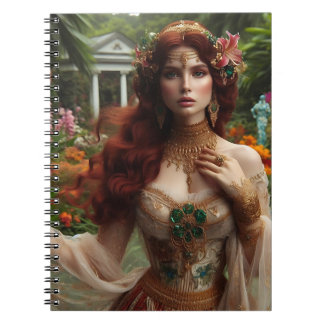 Cuaderno Pre-Raphaelite gilded woman 1 in garden