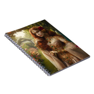 Cuaderno Pre-Raphaelite gilded woman 2 in garden 
