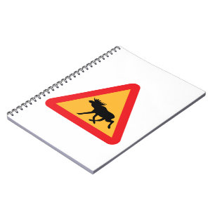 Cuaderno Precaución Moose Rótulo de tráfico sueco