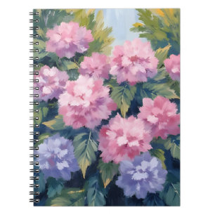 Cuaderno Preciosas Floraciones de Hortensias   Acuarela Flo