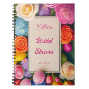 Cuaderno Precioso evento de rosas, tulipanes e hydrangeas f