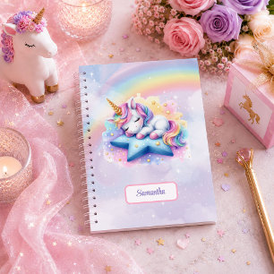 Cuaderno Precioso Unicornio Rosa Púrpura Cumpleaños de Niña