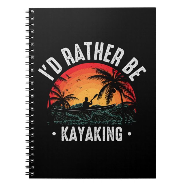 Cuaderno Preferiría Estar Kayak (Frente)