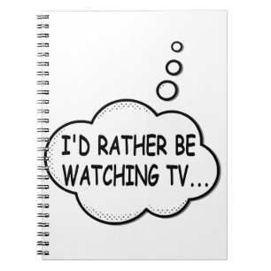 Cuaderno Preferiría Estar Viendo La Televisión