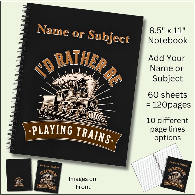 Cuaderno Preferiría Jugar A Los Trenes De Vapor (Subido por el creador)
