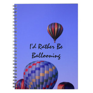 Cuaderno Prefiero estar en globo, globos de aire caliente